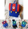 Mario Style Design Backpack For Kids And Fans Durable Canvas Material Breathable Shoulder Straps Multi-purpose Travel Bag