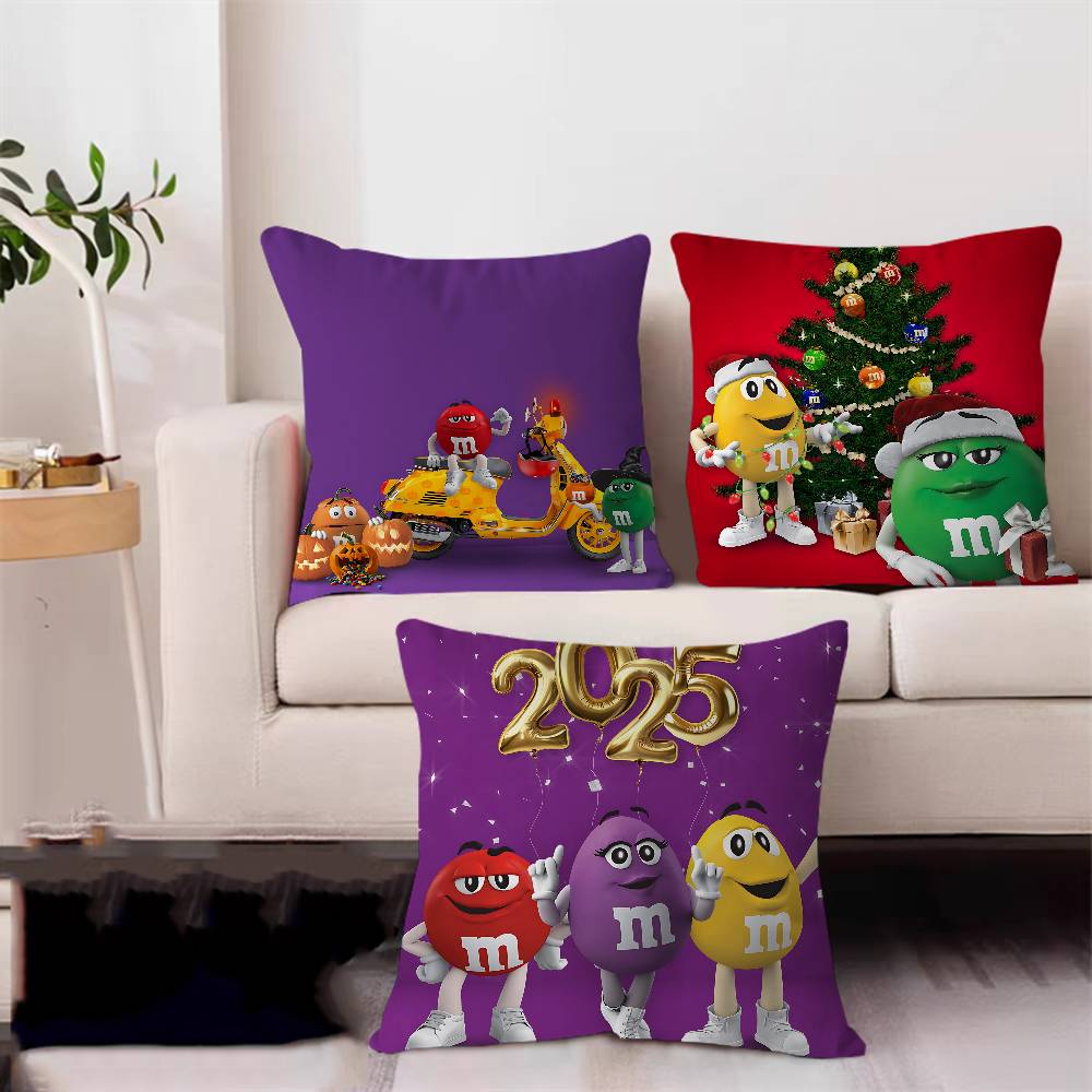 M-M And M-Ms Cushion Cover Pillowcase Upholstery Sofa Throw Pillow Home Decor Pillowcas