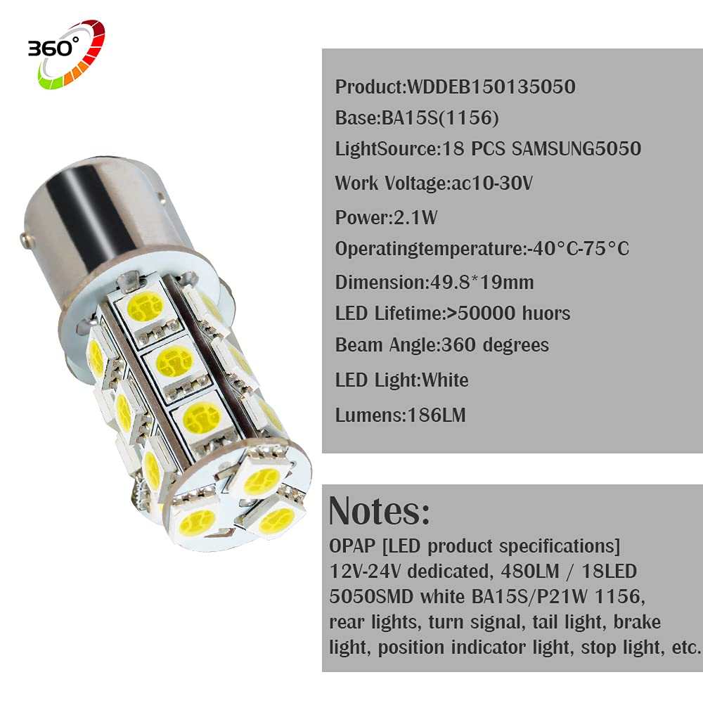 OPAP S25 LED Einzelblinker Rückfahrlicht Hohe Helligkeit