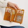 New Women's Wallet Retro Solid Color Portable Short Wallet Simple Fashion Large Capacity Change Bag