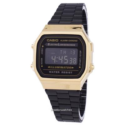 Vintage Chronograph Alarm Digital A168WEGB-1B Unisex Watch