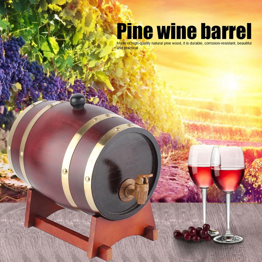 3л винтажная сосновая винная бочка винный бочонок аксессуары для пивоварения оборудование для домашнего пивоварения темно-коричневый 3л