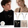 Decorative Angel Wing Brooch Sparkling Tassel Chain Brooch New Brooch Pins  for Men Women Jewelry