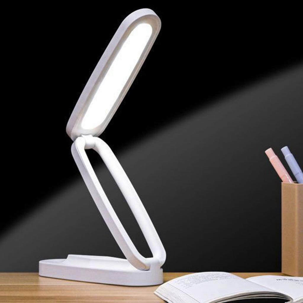 LED Desk Lamp Eye Caring Rechargeable 3 Gear Adjustable Folding Touch Bedside Table Light for
