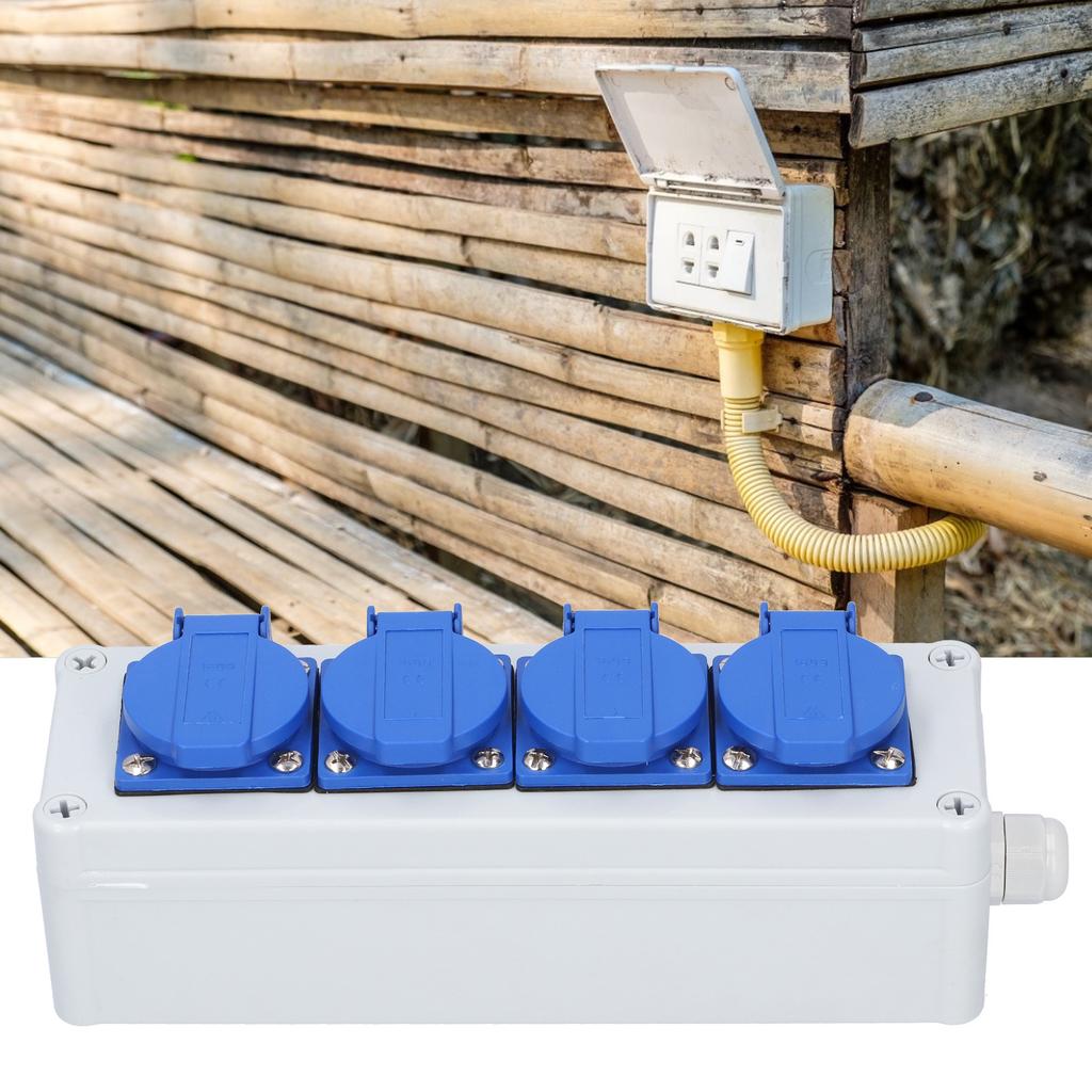 Outdoor Waterproof Socket Box with Switch Wall Power Rainproof Protection Electrical