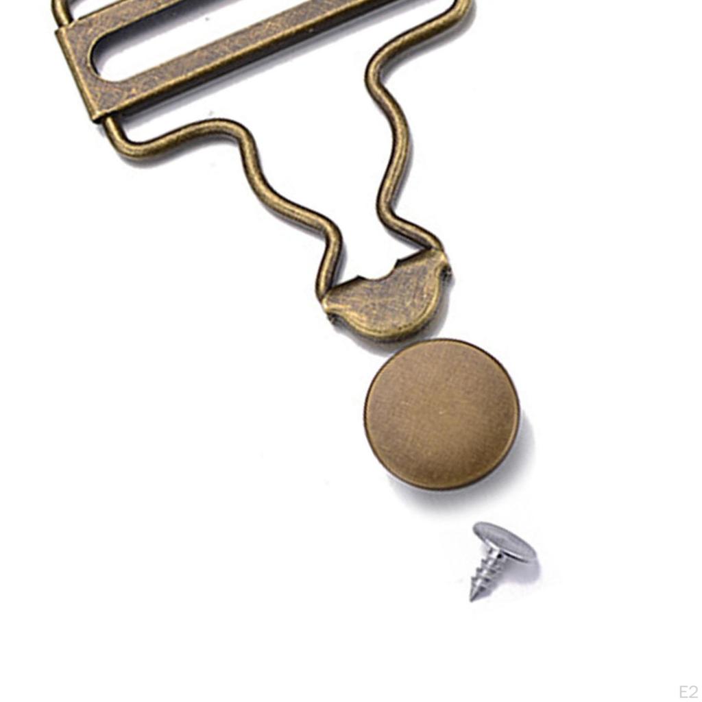 1 Hosenträger Schnalle Befestigungsclips Metallknopf Latzhosen Jeans Hosen Gurt für DIY Nähen Hardware