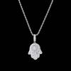 Men's Trendy Retro Fatima Hand Zircon Necklace
