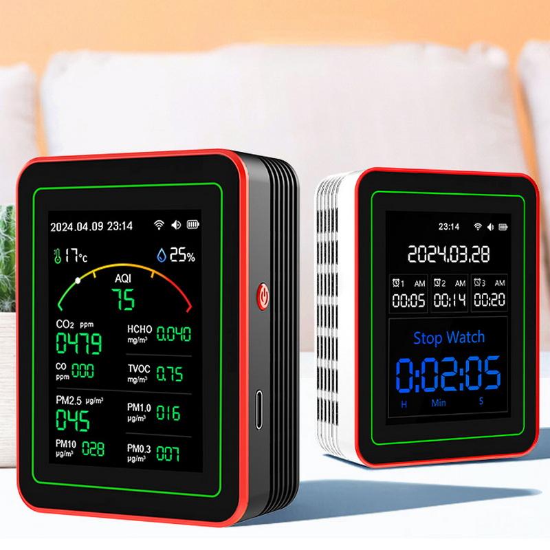 1 Piece Wifi 15 In 1 Tft Display Portable Aqi Pm0.3 Pm1.0 Pm2.5 Pm10 Co Co2 Tvoc Hchc Tester Home Air Quality Monitor