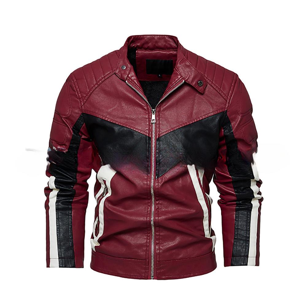 

Флисовая кожаная куртка мужская куртка три цвета по желанию модная кожаная куртка мужская 3XL