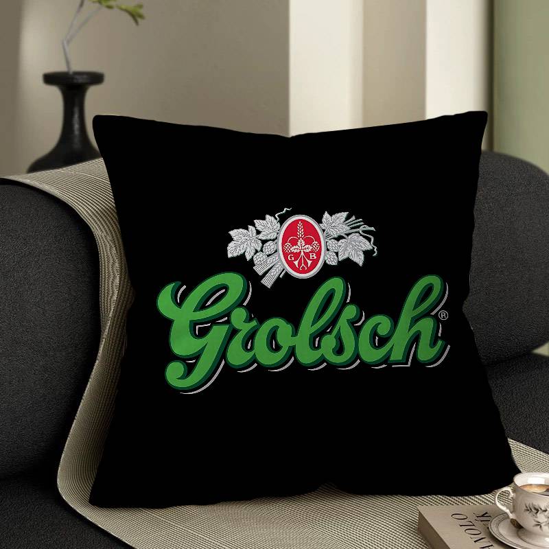 Grolsch Lager Beer Pillow Cover For Bedroom Room And Living Room Sofa Decorative Cushion Cover