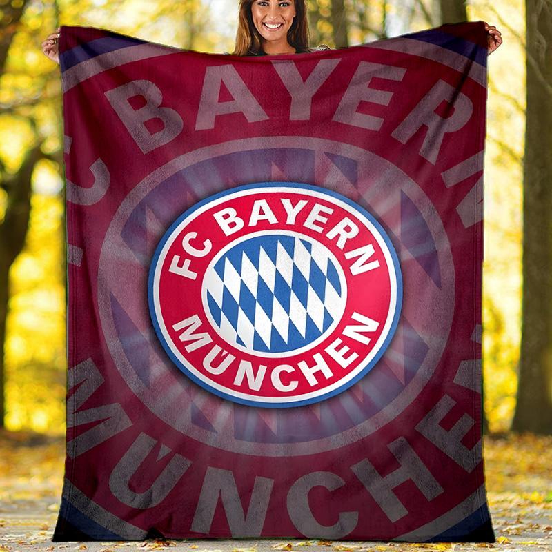 1pc B-Bayern Munich (9) Theme Blanket - Digital Print, Polyester, Cozy for All Seasons, Perfect for Outdoor, and Travel