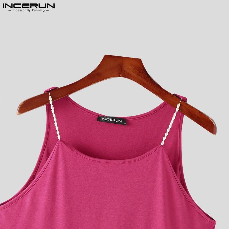 INCERUN Καλοκαιρινό ανδρικό αμάνικο λουράκι φανελάκι πάρτι κλαμπ