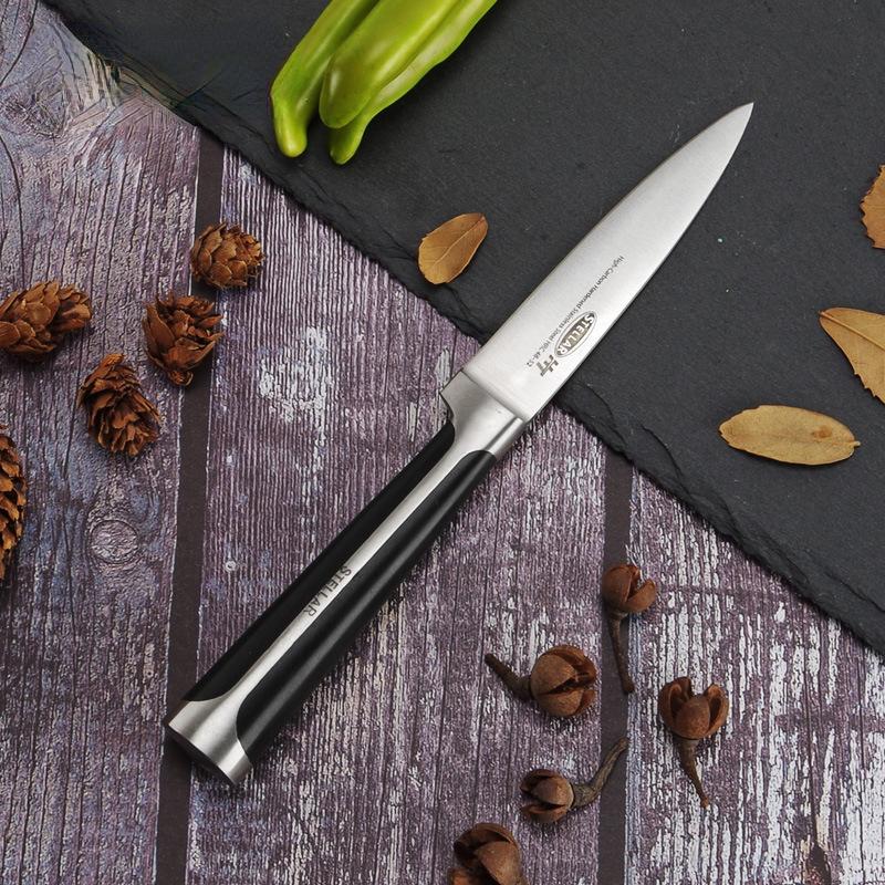 

Креативный нож для фруктов с ручкой типа «рыбий живот», портативный нож для пилинга из нержавеющей стали, кухонные инструменты для пилинга чёрный