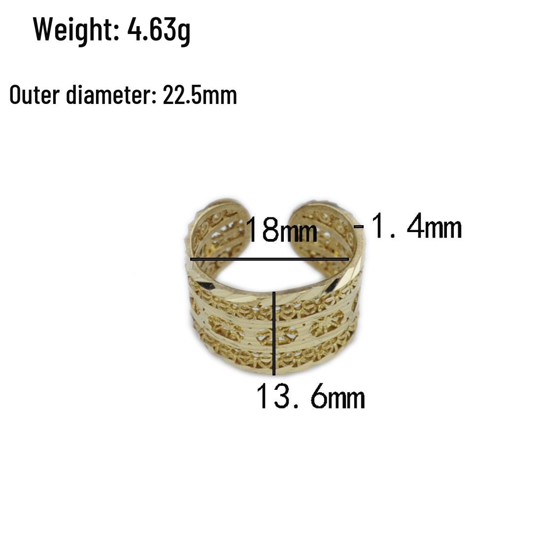 Exquisite Hollow Wide Band Brass Bracelet - European & Middle Eastern Style