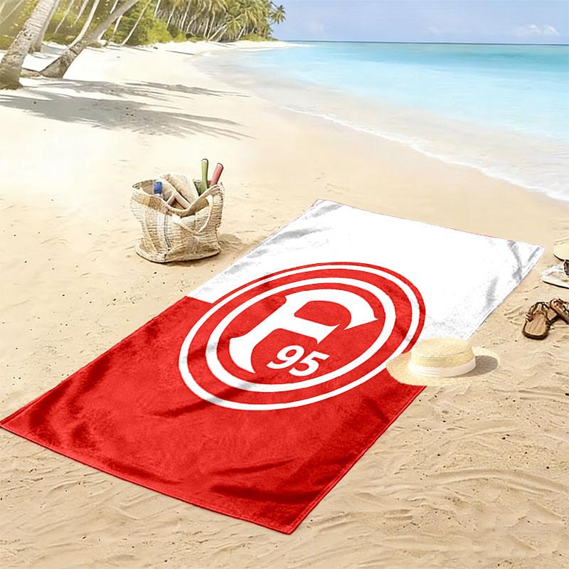 Πετσέτα Παραλίας Fortuna Düsseldorf Print, Μεγάλη Μαλακή Πετσέτα Γρήγορου Στεγνώματος για Παραλία Κάμπινγκ Κολύμπι