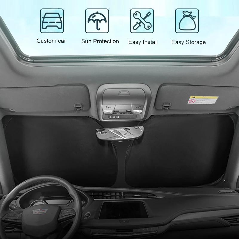 For Tesla Model 3 Front Windshield Sunshade 6-Layer Upgraded Y S X Sunshade Automatic Block Summer Sunscreen Heat Shield Cover