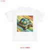 Camiseta Adulto Tartaruga Fantasiosa em Casco de Mosaico Roupas Vintage de Designer Suave Homme Versátil Streetwear Casual
