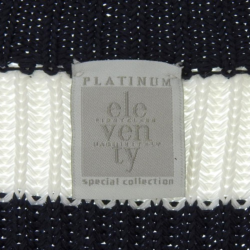 eleventy In good condition eleventy stripe knit double jacket for men, white x navy, size M Jacket M White / NavyUsed
