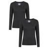 Mountain Warehouse Womens/Ladies Keep The Heat Round Neck Thermal Top (Pack of 2)