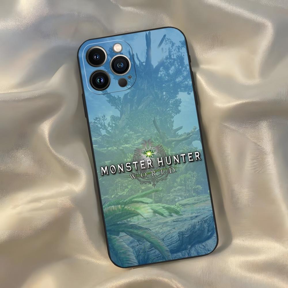 Game Monster Hunter World Phone Case for Iphone 16 15 14 13 12 11 Pro Max Xr X Xs Mini 8 Plus SE 2022 Black Soft Silicone Cover
