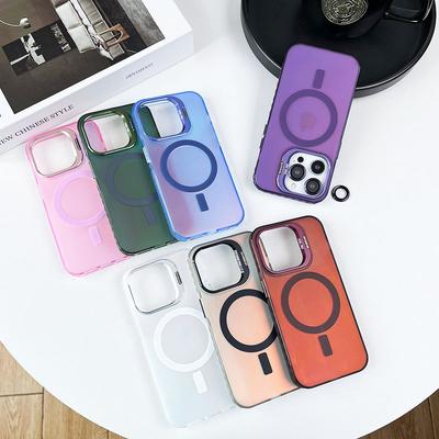 Laser Color Color Change IMD Applicable To IPhone 16 Mobile Case Apple 14Pro Hardware Lens Stand 15 Magnetic Snap