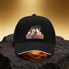 Couple Holding Hands Illustration Hat, Unisex Printed Baseball Cap Sandwich Brim Snapback Sports Cap, Suitable for Daily Commuti