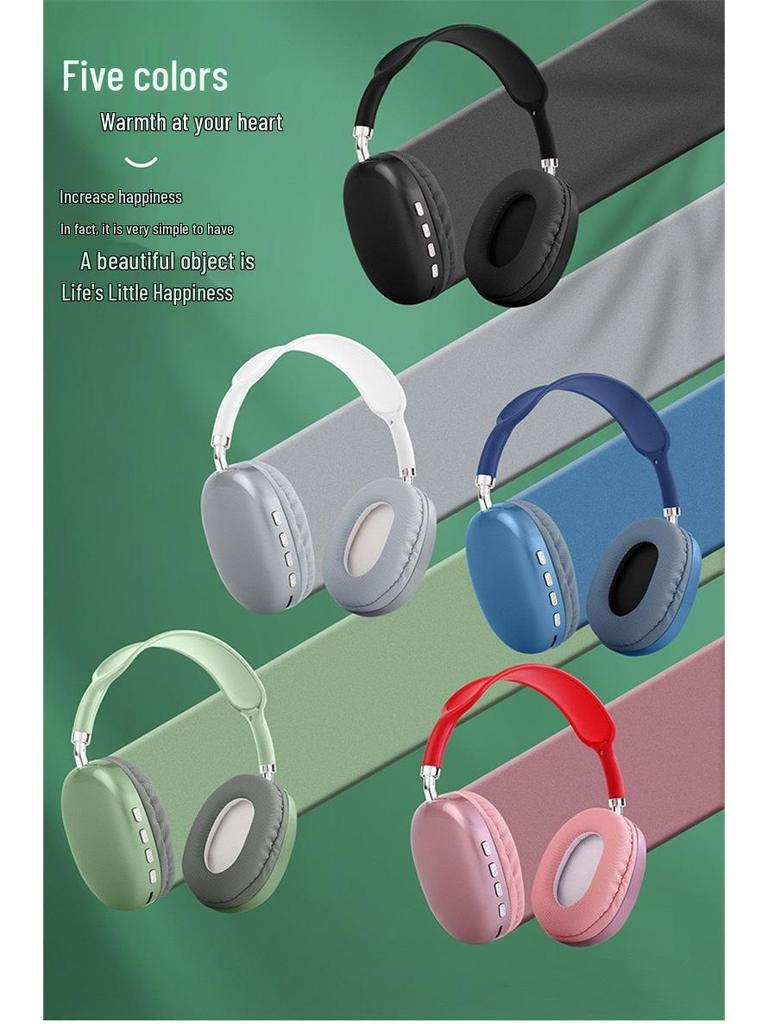 P9 Bluetooth Over-Ear Wireless Headphones: Sports, Gaming, Heavy Bass, Minimalist Style.