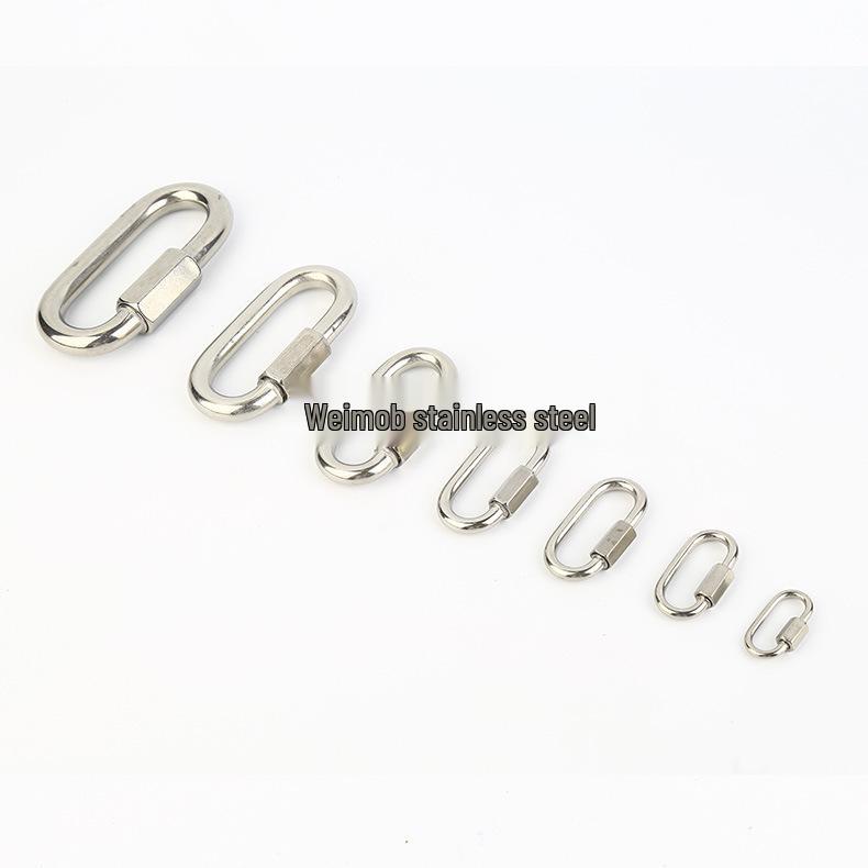 304 Stainless Steel Quick Connect Carabiner Dog Leash Buckle Lock