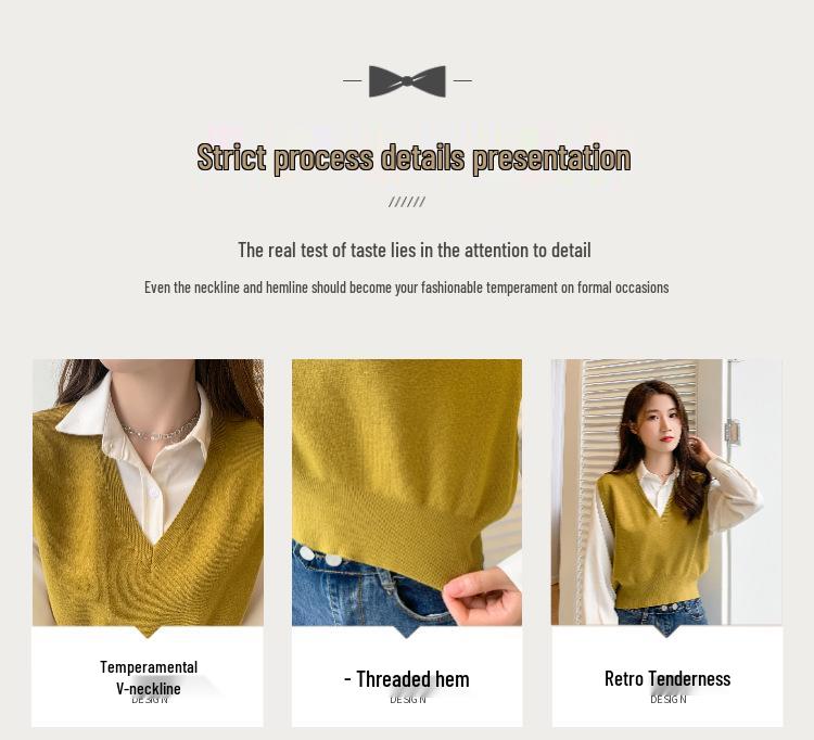 Women's Korean Style Knit Pullover Vest - Casual College Sweater Top