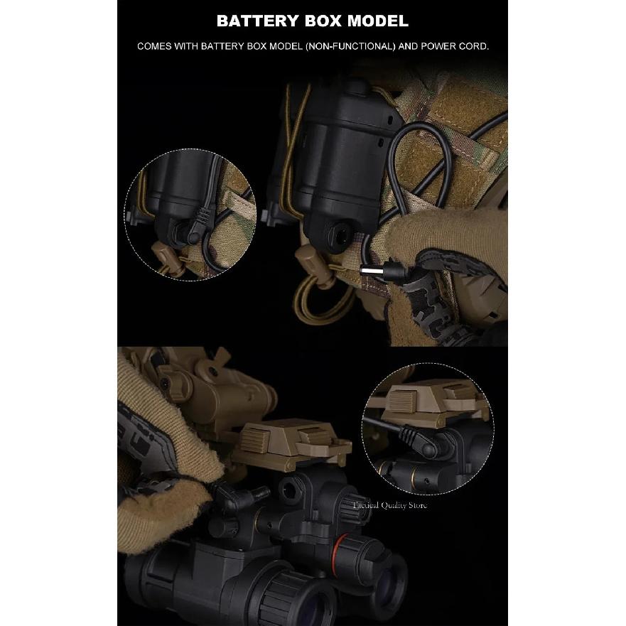 Ingen funktion AN/PVS31 Dubbeltubkikare Nattseende Glasögon Dummyrekvisita Airsofthjälmtillbehör Modell För Jakt Cosplay