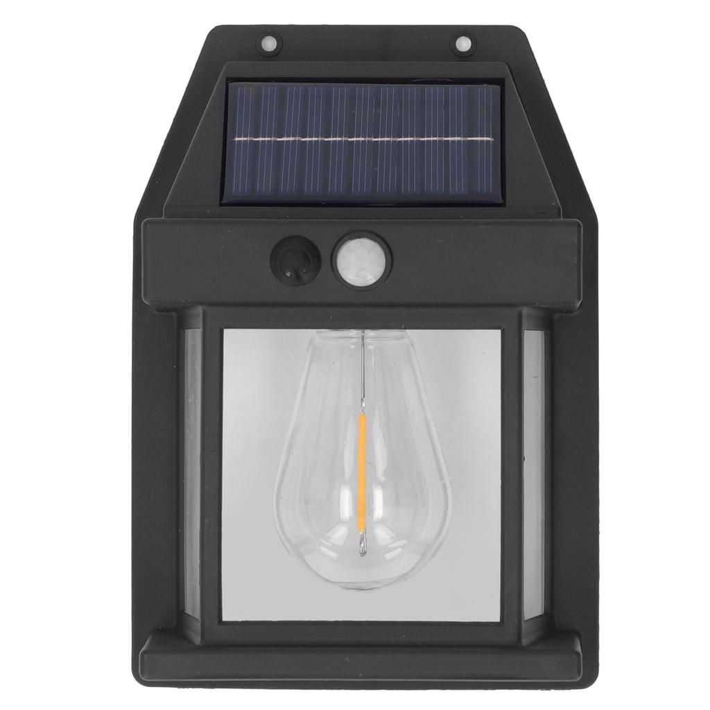 Solar Tungsten Wall Light Outdoor Sensor Interaction Lamp Exterior Lighting Fixtures Wall Mount IP65 Waterproof Black