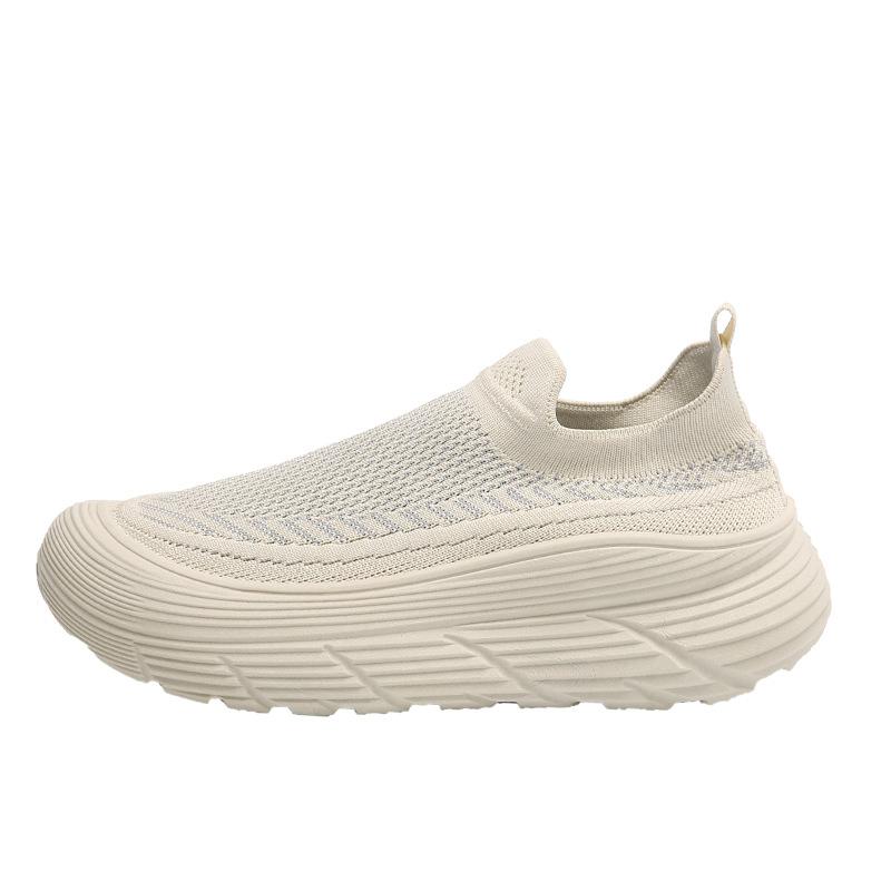 Flying woven mesh sneakers 22 summer single shoes breathable platform casual shoes
