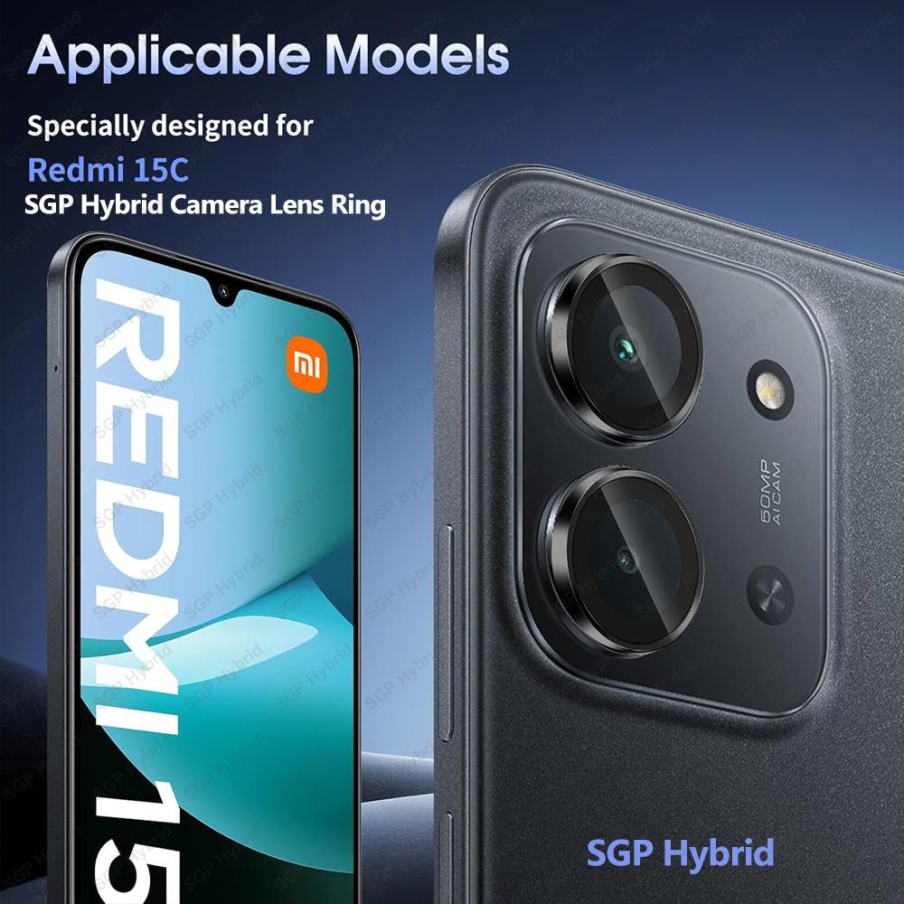 for Xiaomi Redmi 15C 4G 5G Back Lens Ring Metal Glass Cover Redmy 15 C C15 Redmi15C 2025 Rear Camera Protector Cap Case Friendly 4