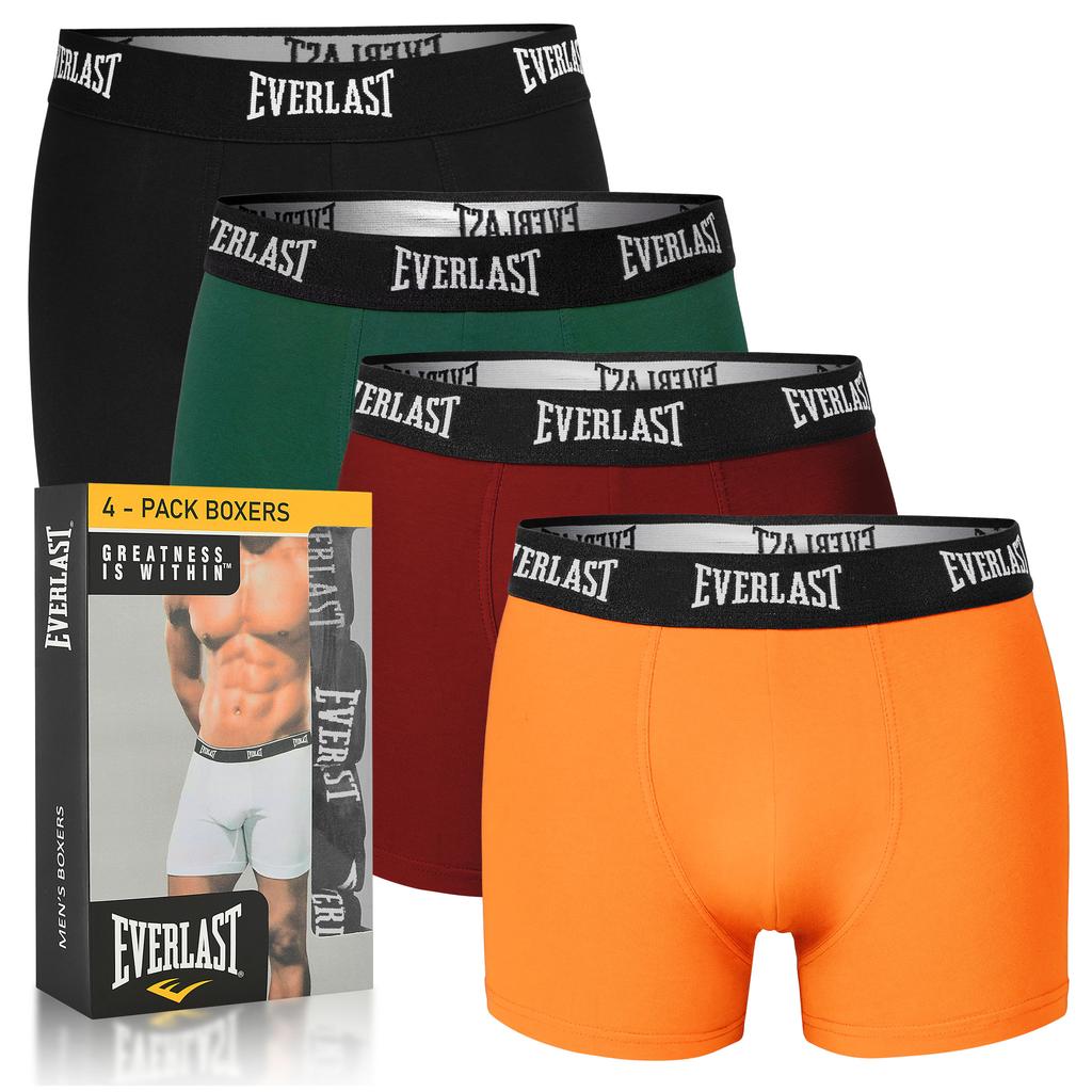 EVERLAST Herren Boxershorts Ev004 Mix Farbe Baumwolle 4 Stück