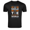 Smile To The World Positive Happiness Quote T-Shirt