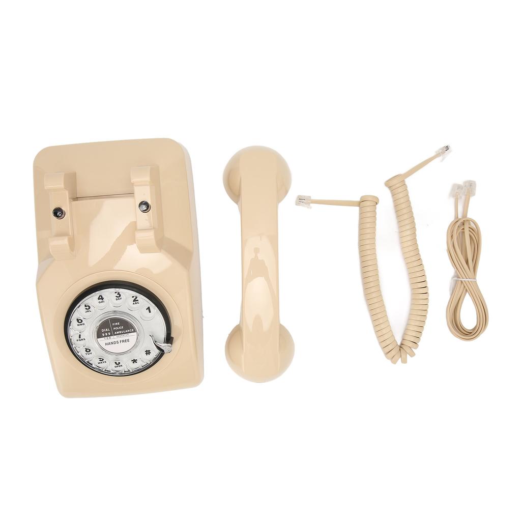 Retro Rotating Phone Old Fashioned Vintage Landline Phone with Mechanical   Speaker for Household   Hotel