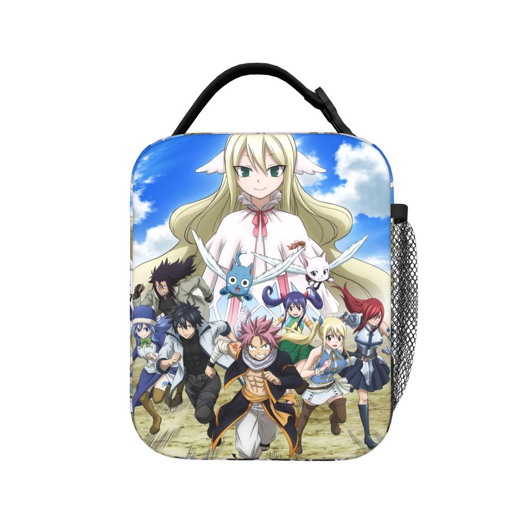 Fairys Tails Insulated Lunch Bags Large Anime Lunch Container Thermal Bag Lunch Box Tote Travel Food Storage Bags