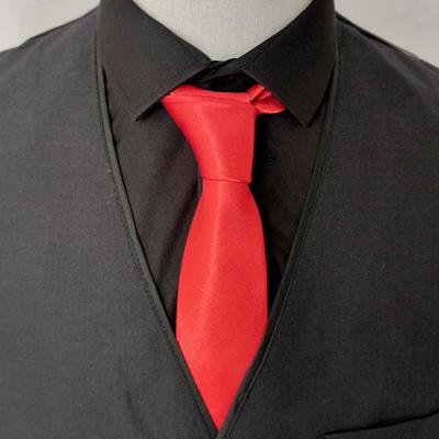Einfarbig Business Krawatte Formale Faux Seide Spitz Stil Männer Krawatte