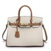 2021 Spring new trendy leather handbag top layer cowhide capacity one-shoulder crossbody hand-carried platinum bag