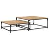 Coffee Table Set 2 pcs Artisan Oak Wood Composite