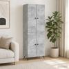 2 Piece Cabinet Set Concrete Grey Wood Based Material