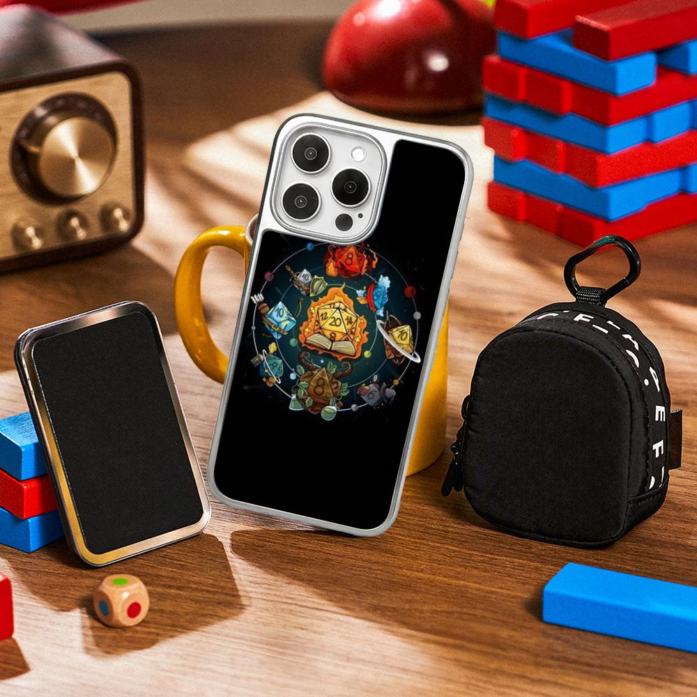 

Dungeons Dragons dnd classic game Phone Case for iPhone 16 15 14 13 12 11 Pro Max Sheepskin Silver-edged protective case iPhone16ProMax