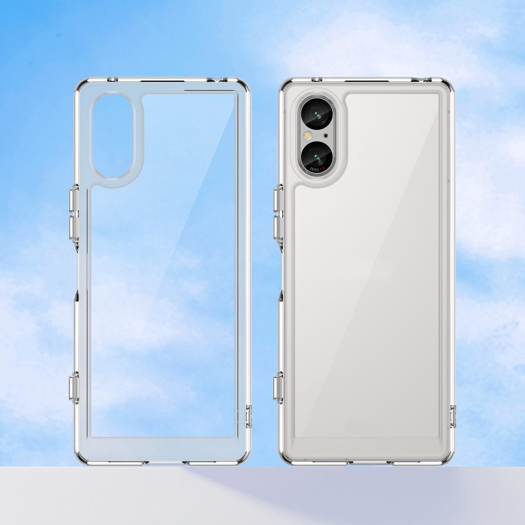 For Sony Xperia 5 V Phone Case Transparent Protective Phone Cover (Big Rear Lens Hole)