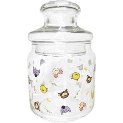 Disney the Yululun Candy Glass Storage 9 X Made In Perfect As a Birthday Product San4533 "Winnie Pooh" Pot, Canister, Container, Approx. 15cm, 500ml,