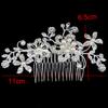 Women's Wedding Flower Rhinestone Faux Pearl Hair Clip Bridal Hair Comb Jewelry