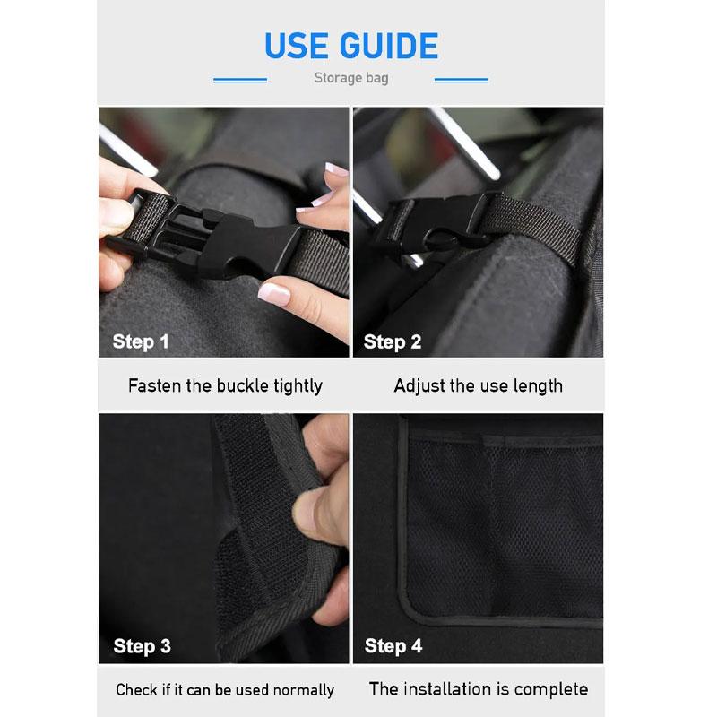 Multi-pocket Car Trunk Organizer Hanging Back Seat Storage Bag With 10 Pockets Waterproof Oxford Cloth Universal Storage Pocket
