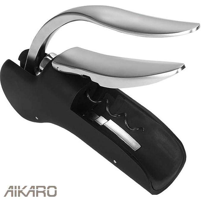 Manual Wine Opener Compact Vertical Corkscrew Heavy Duty Stainless Steel Bottle Opener Bar Tool