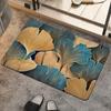 Ginkgo Flower Geometric Pattern Carpet Bathroom Kitchen Living Room Door Mat Natural Art Print Indoor Floor Decoration Mat