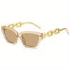 Occhiali da Sole Moda Cat Eye Per Donne Uomini Lente a Specchio Catena Ciondolo Occhiali Per Festa Estiva in Spiaggia