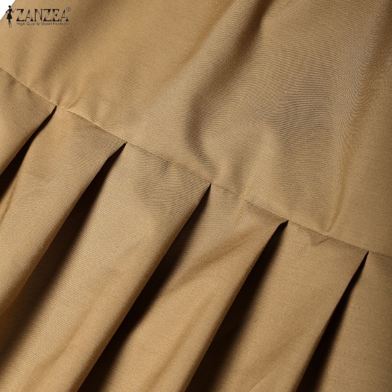 ZANZEA Lässige, einfarbige, lockere, lange Röcke für Damen